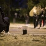 Botellones y control policial en el Parque del Oeste en Madrid
