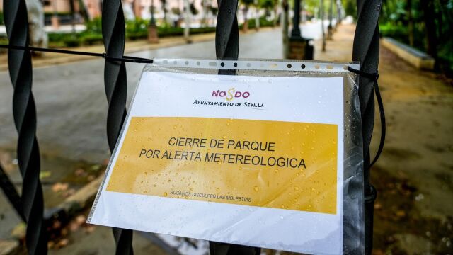 Cierre preventivo de parques este viernes en Sevilla por vientos de hasta 60 kilómetros por hora Cierre preventivo de parques este viernes en Sevilla por vientos de hasta 60 kilómetros por hora
