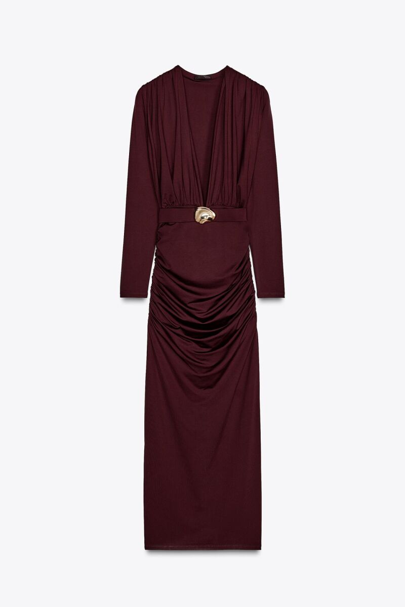 Vestido cinturón aplique