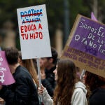 Contra la violencia machista: manifestación estudiantil en Valencia
