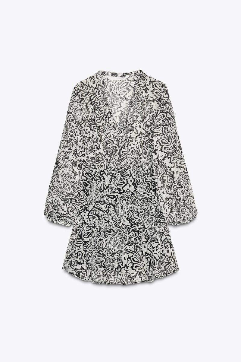Vestido estampado plumeti