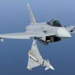 Cazas Eurofighter del Ala 11 como los que participarán en las maniobras de defensa aérea