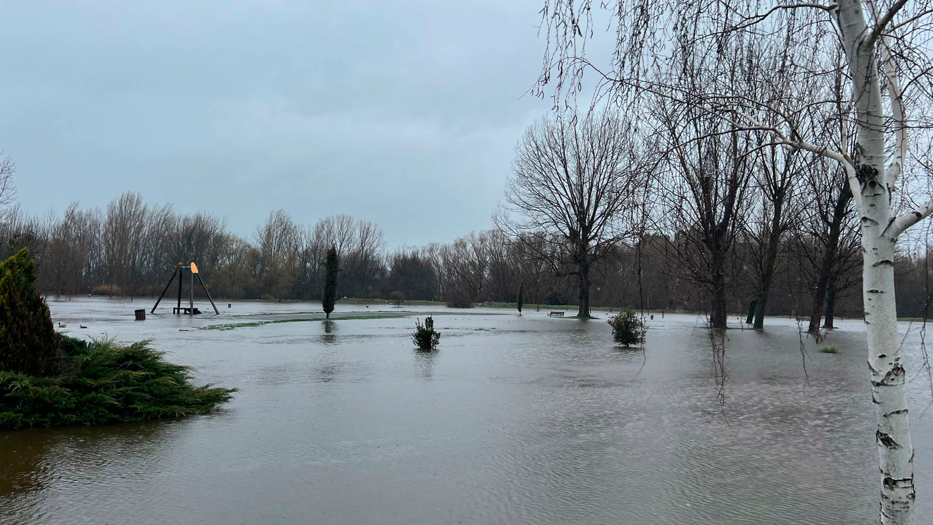 Desbordamiento del río Adaja