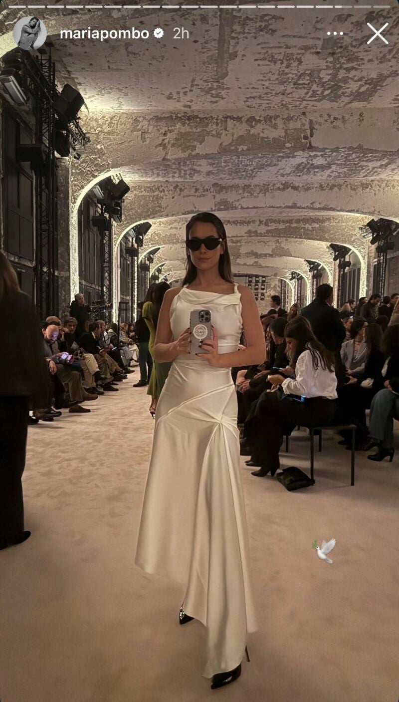 María Pombo en el desfile de Victoria Beckham en París.