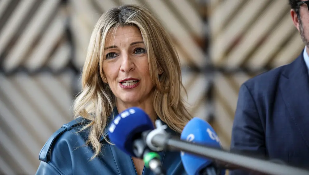 La vicepresidenta segunda y ministra de Trabajo, Yolanda Díaz, participa en una reunión de titulares de Empleo y Asuntos Sociales de la Unión Europea