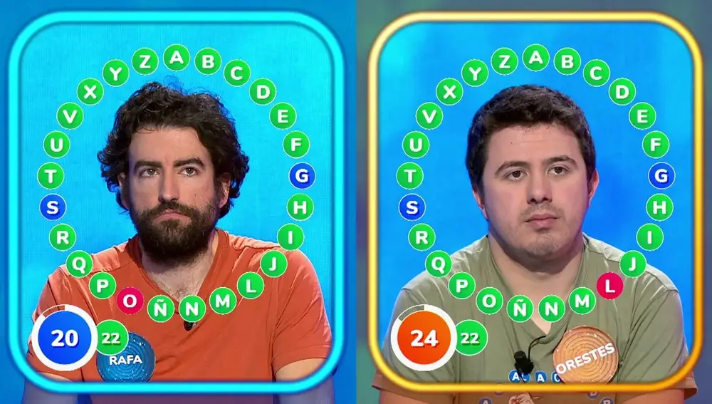 Rafa Castaño y Oreste en 'Pasapalabra'