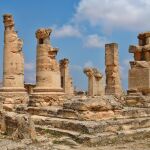 Libia. Archaeological site in Africa, the Agora of Cyrene in Libya