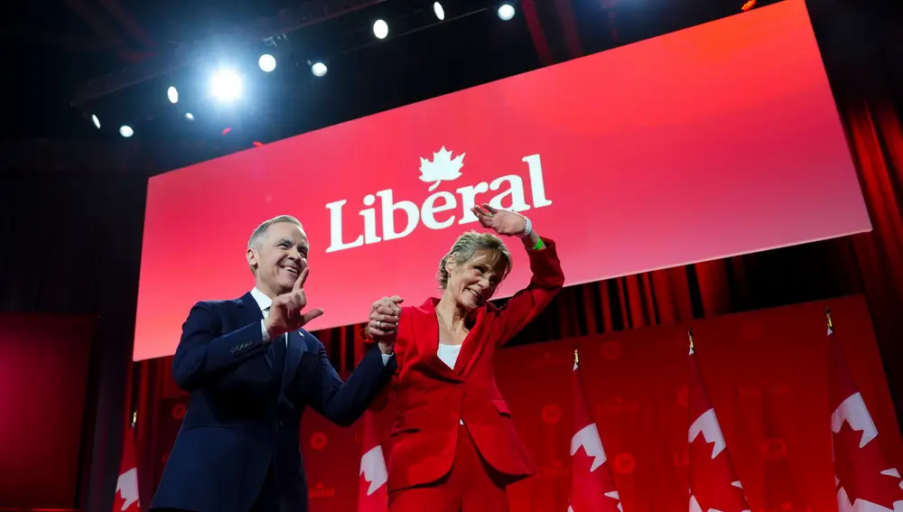 Mark Carney junto a su mujer, Diana Fox