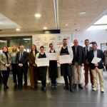 La consejera María González Corral junto a los sumilleres ganadores y el resto de autoridades