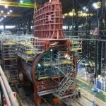 Imagen de archivo de la construcción del S-82 Narciso Monturiol, segundo submarino de la serie S-90