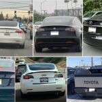 Vehículos Tesla con el logo de la compañía tapado