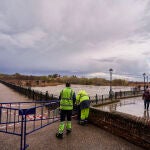 Crecida del río Tajo a su paso por en Talavera de la Reina (Toledo)