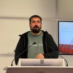 El diputado de la CUP Dani Cornellà en rueda de prensa este martes
