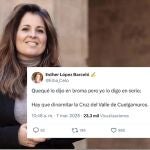 Esther López Barceló, exdirigente de Izquierda Unida, denunciada por defender que se "dinamite" el Valle de los Caídos