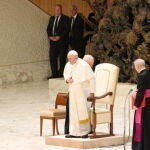 El Papa Francisco en el Aula Paolo VI del Vaticano