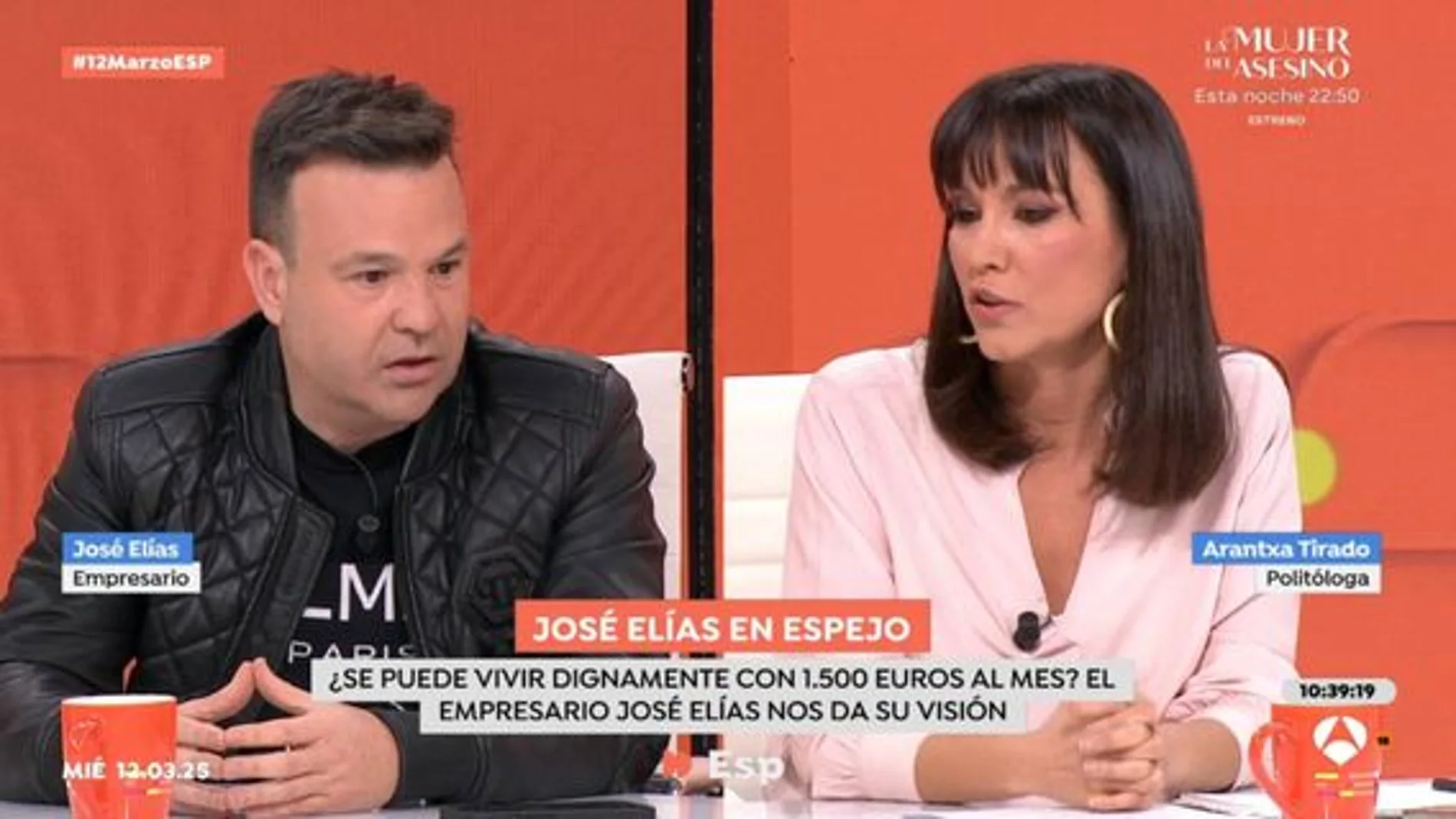 Tenso enfrentamiento en 'Espejo Público' entre Arantxa Tirado y José Elías: "Vienes solo porque eres rico"