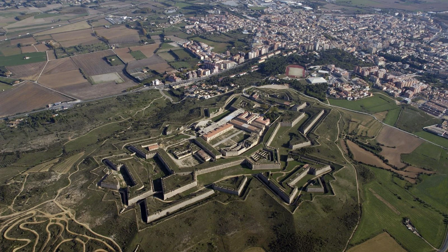 Una imagen aérea del recinto de Sant Ferran