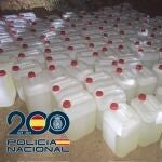 Garrafas de gasolina incautadas