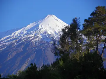 Imagen de archivo del Teide nevado Imagen de archivo del Teide nevado