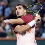 Alcaraz, después de un golpe en su partido ante Dimitrov