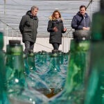 El presidente del Partido Popular, Alberto Núñez Feijóo, visita unas bodegas acompañado del presidente de la Junta de Castilla y León, Alfonso Fernández Mañueco