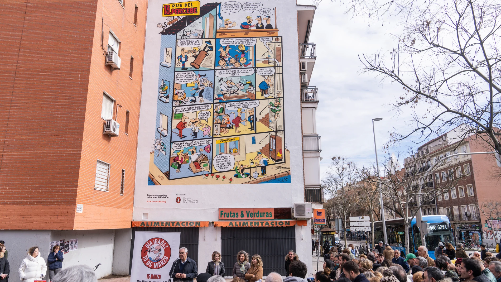 Carabanchel acoge el Día Oficial de Francisco Ibáñez con un mural de 13, Rue del Percebe