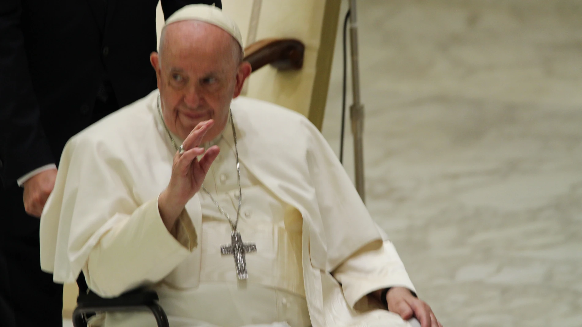 El Papa Francisco después de una Audiencia General en el Vaticano