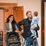 José María Almoguera con su hijo y María "La Jerezana"