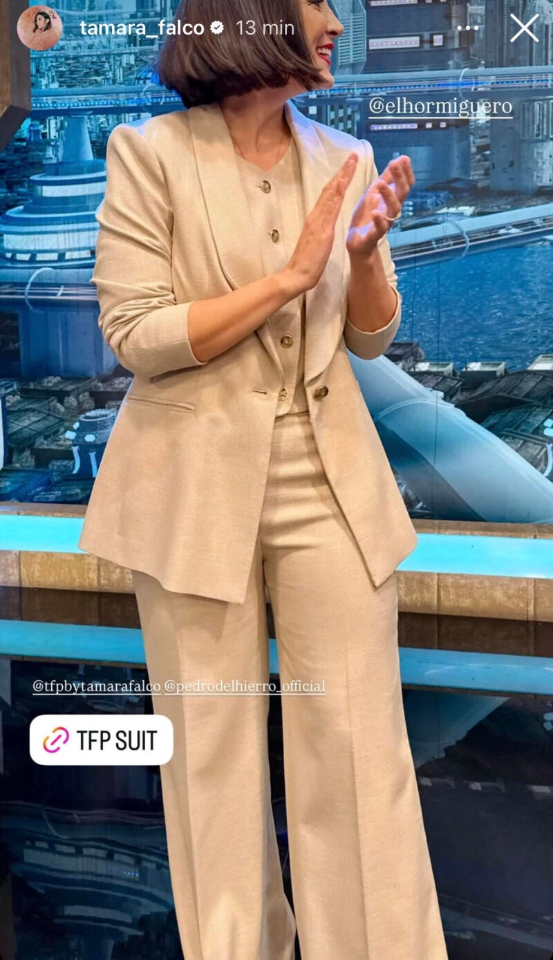 El look de Tamara en 'El Hormiguero'.