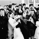 Una pareja, durante su enlace matrimonial