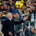 Carlo Ancelotti, durante el partido entre el Villarreal y el Real Madrid