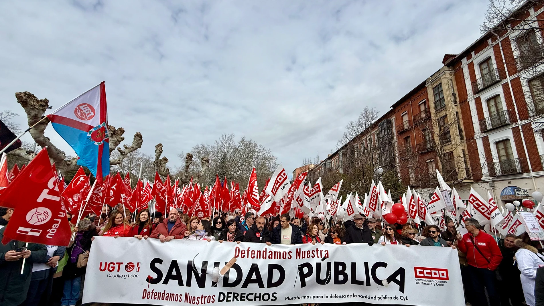 Manifiestación por las calles de Valladolid en defensa de la sanidad pública