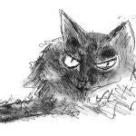 Uno de los dibujos de gatos de Patricia Highsmith
