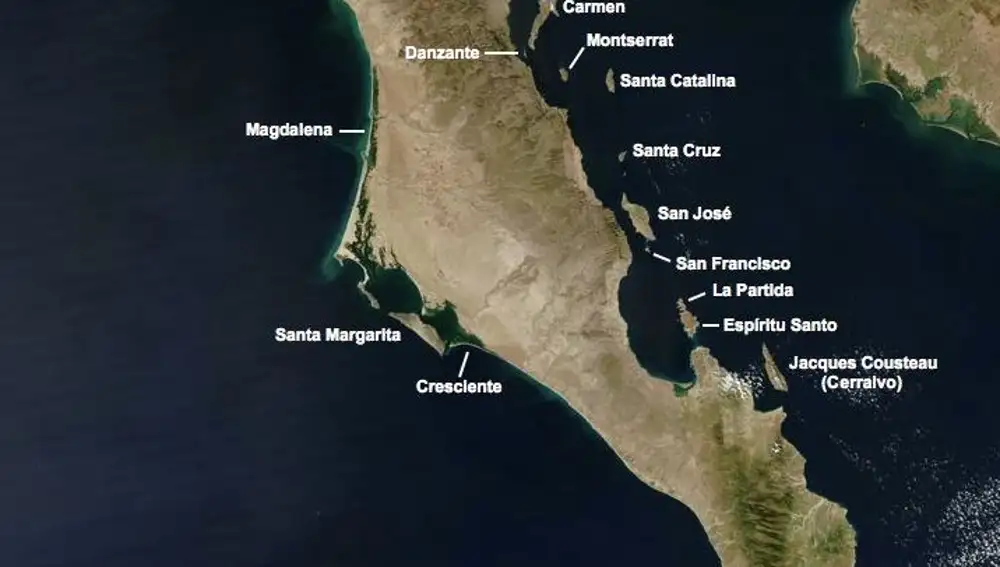 Conjunto de islas pertenecientes a Méjico