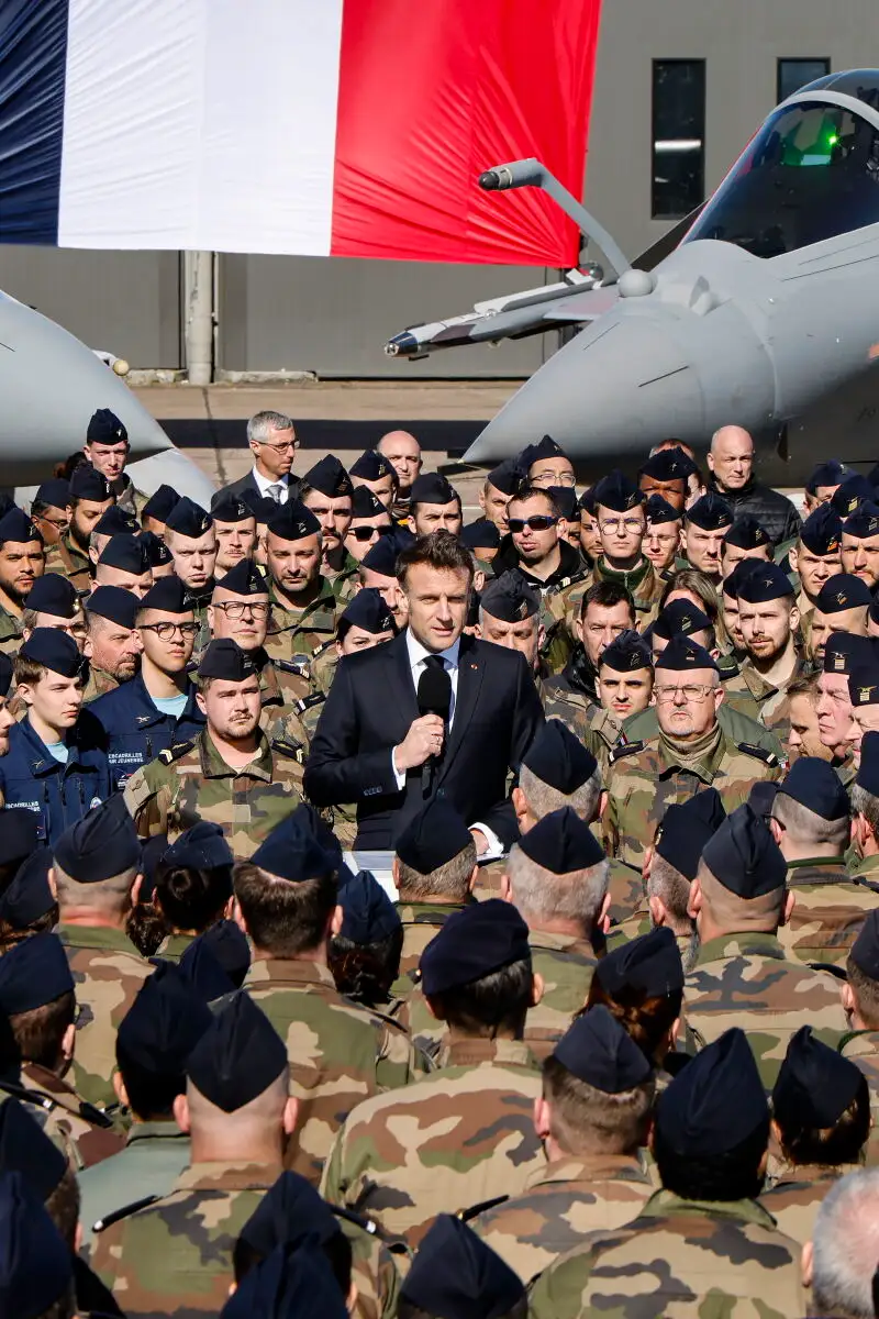 French President Macron visits Luxeuil-Saint-Sauveur Air Base