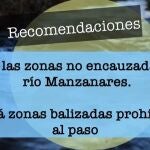 Ayuntamiento de Madrid aconseja no ir a zonas sin encauzar del Manzanares desde Mingorrubio al Puente de los Franceses