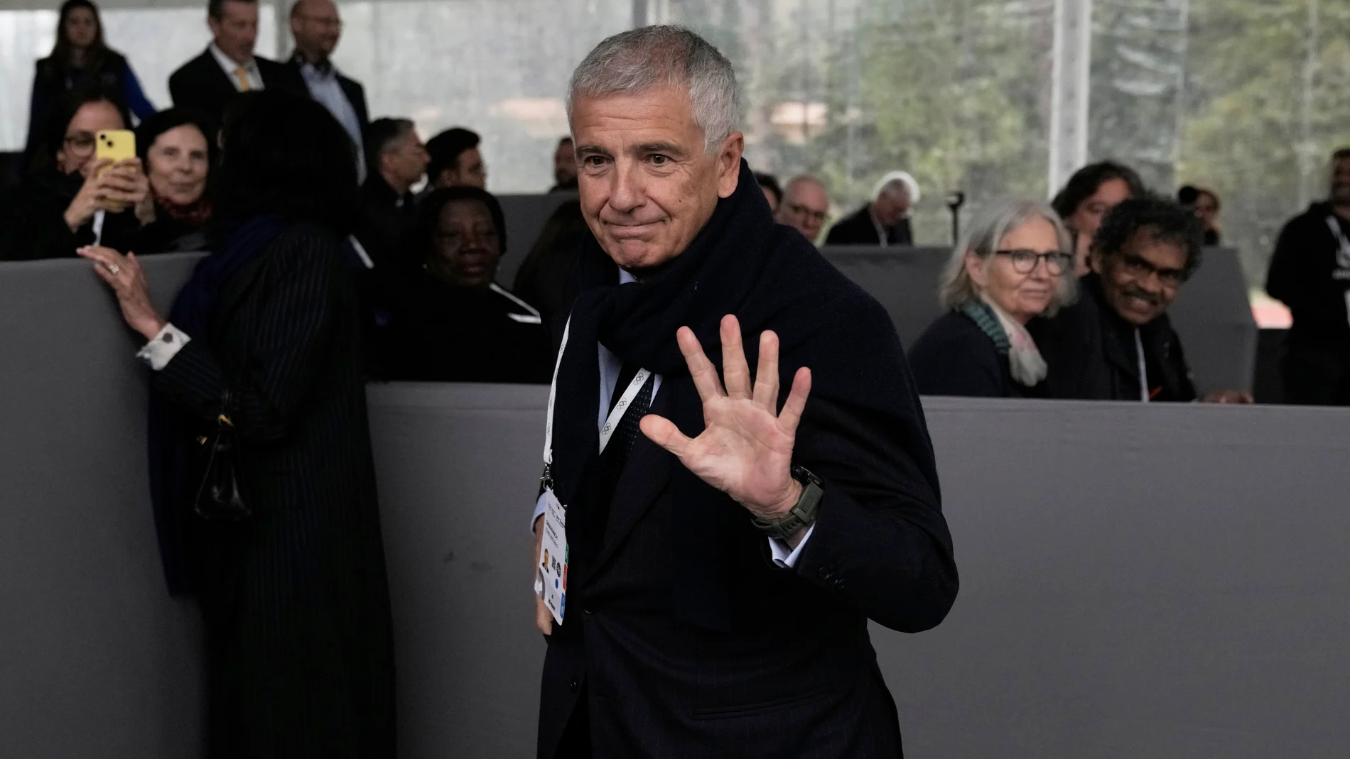 Juan Antonio Samaranch Salisachs, a su llegada a la 144 asamblea del COI