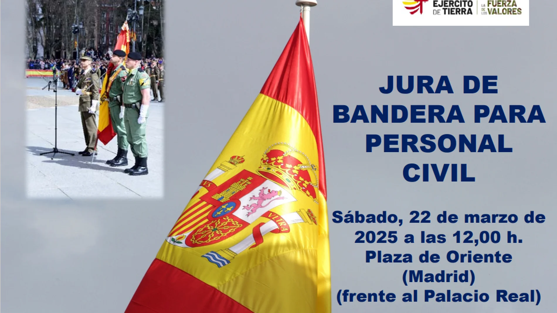 Jura de Bandera este sábado en la Plaza de Oriente de Madrid
