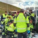 Sucesos.- Herido grave un motorista al colisionar contra un turismo en la M-40