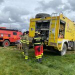 Personal de la Junta y la UME comparten técnicas y materiales en materia de extinción de incendios