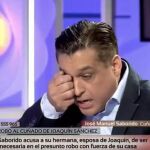 El hermano de Susana Saborido, cuñado de Joaquín, se saca los ojos en pleno directo