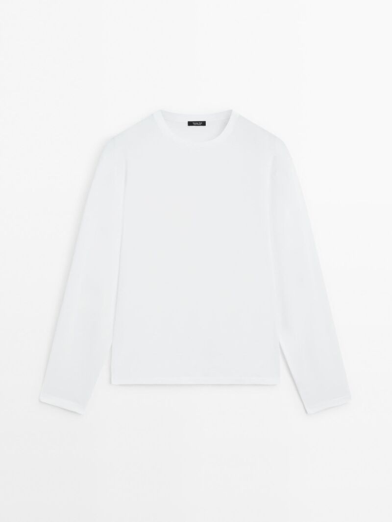 Camiseta manga larga 100% algodón.