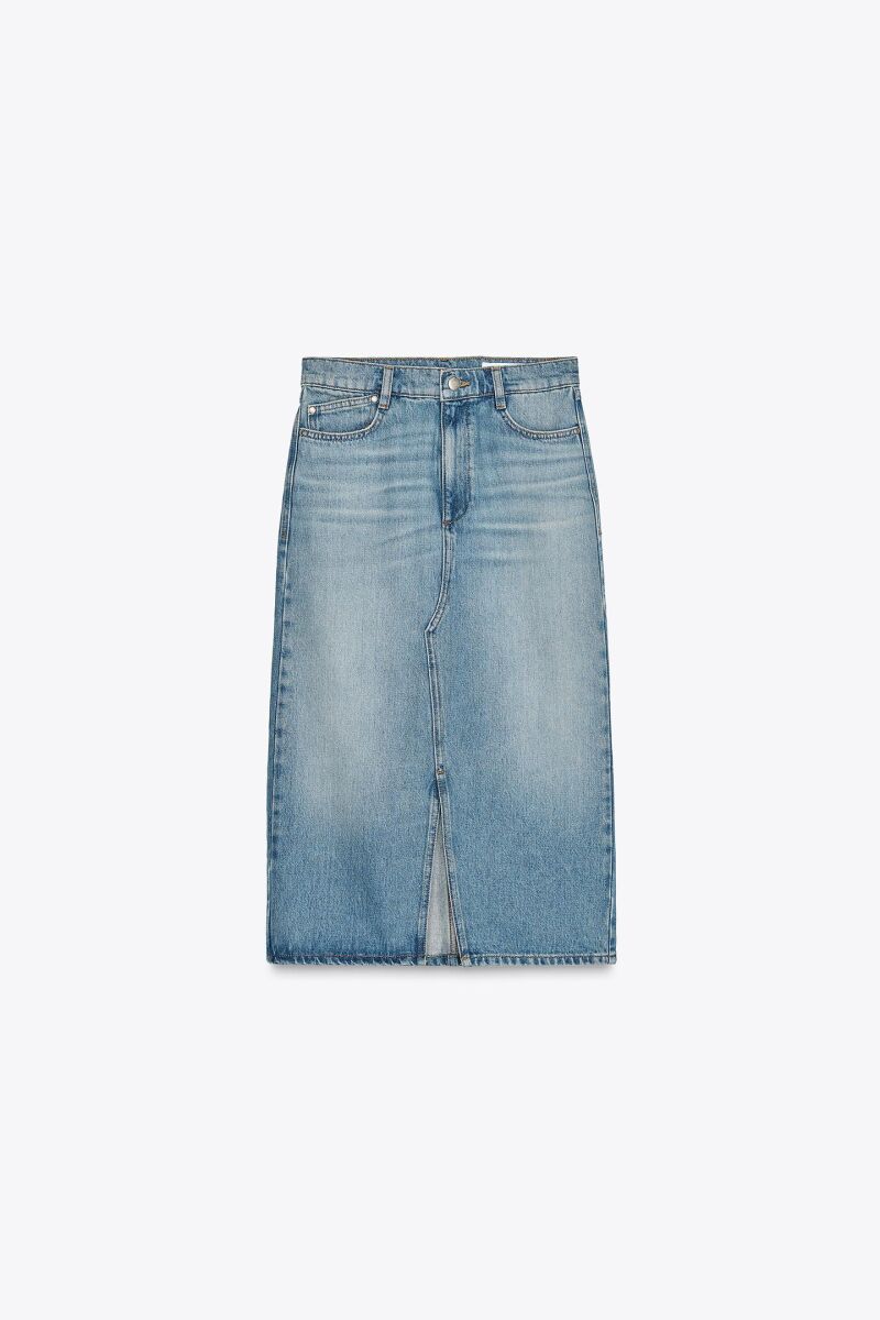 Falda denim.