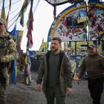 Ukrainian President Volodymyr Zelensky visits the Donetsk region