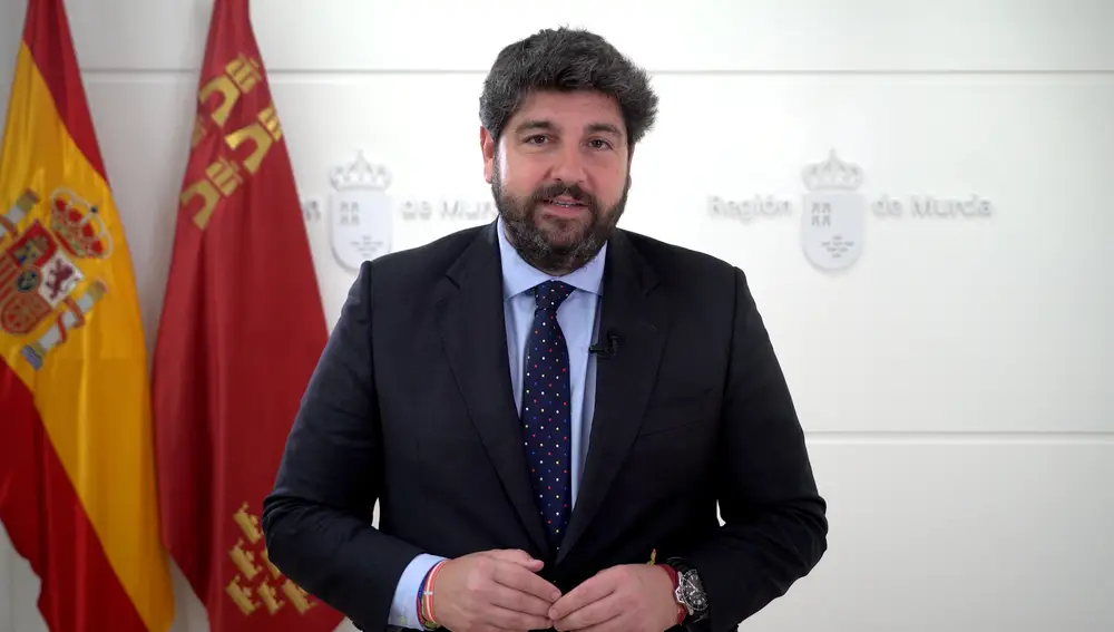 El presidente de la Región de Murcia, Fernando López Miras
