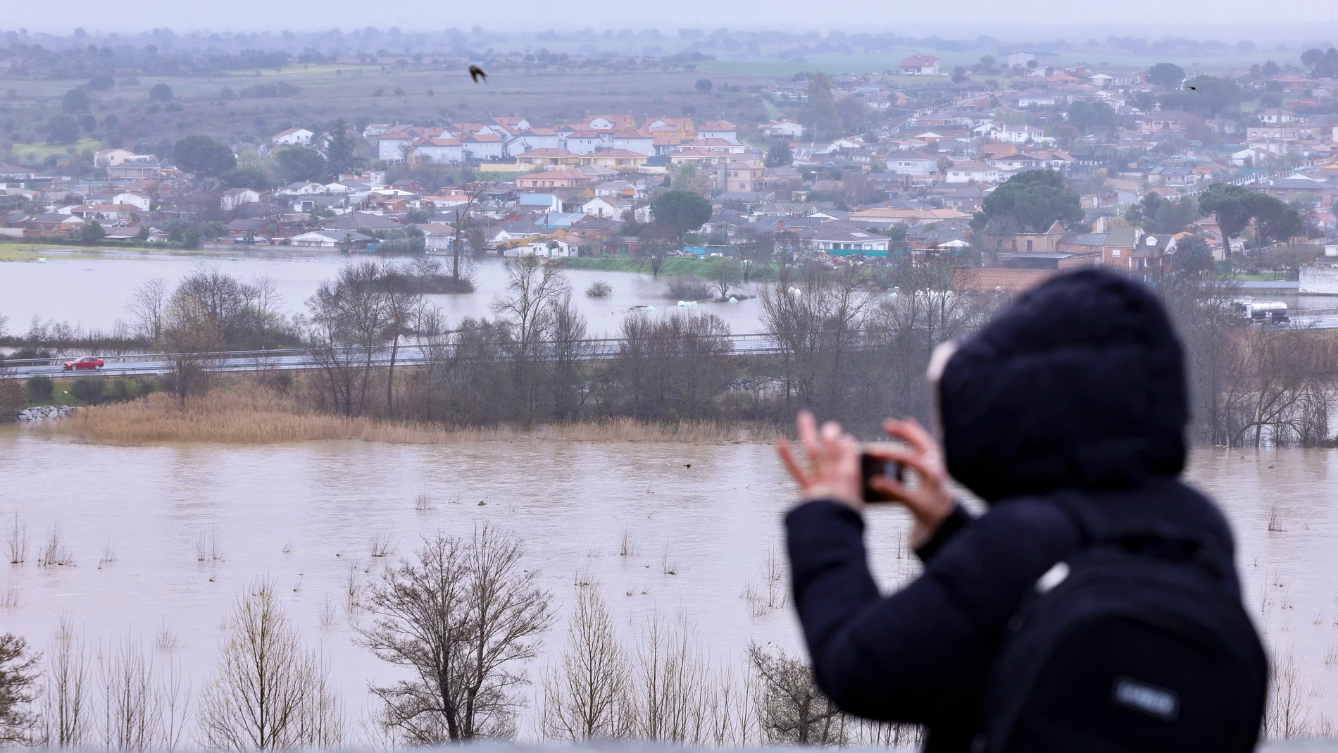 -FOTODELDÍA- ESCALONA, TOLEDO, 22/03/2025.- El temporal de lluvias ha obligado a más de cien personas (unas treinta en la jornada de este sábado) del municipio de Escalona a abandonar sus casas mientras que más de medio centenar de viviendas se encuentran anegadas por la crecida del río Alberche. EFE/Manu Reino