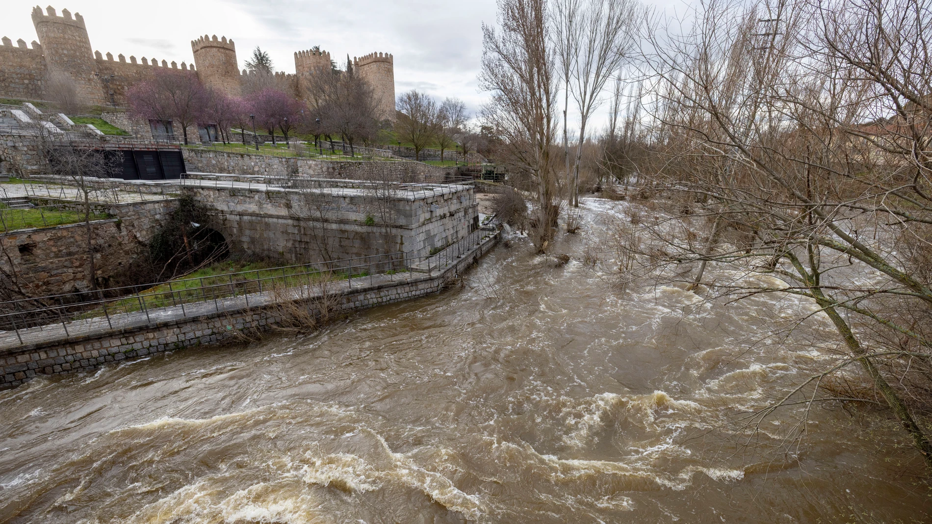 Río Adaja a su paso por Ávila