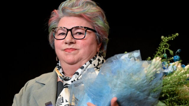 Dolores V&aacute;zquez en el acto de entrega del XVII premio &Uacute;rsula Mel&eacute;ndez de Texeda en Betanzos (A Coru&ntilde;a) REMITIDA / HANDOUT por MONCHO FUENTES Fotograf&iacute;a remitida a medios de comunicaci&oacute;n exclusivamente para ilustrar la noticia a la que hace referencia la imagen, y citando la procedencia de la imagen en la firma 23/03/2025
