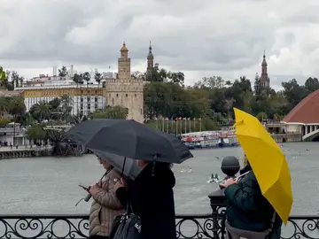 Lluvia en Sevilla SEVILLA, 23/03/2025.- Tras un mes de lluvias en Sevilla, los sevillanos viven con alegría el que anuncian será el último día de lluvia y que llevará a una semana donde los cielos despejados y la subida de temperaturas serán la dinámica. EFE/David Arjona