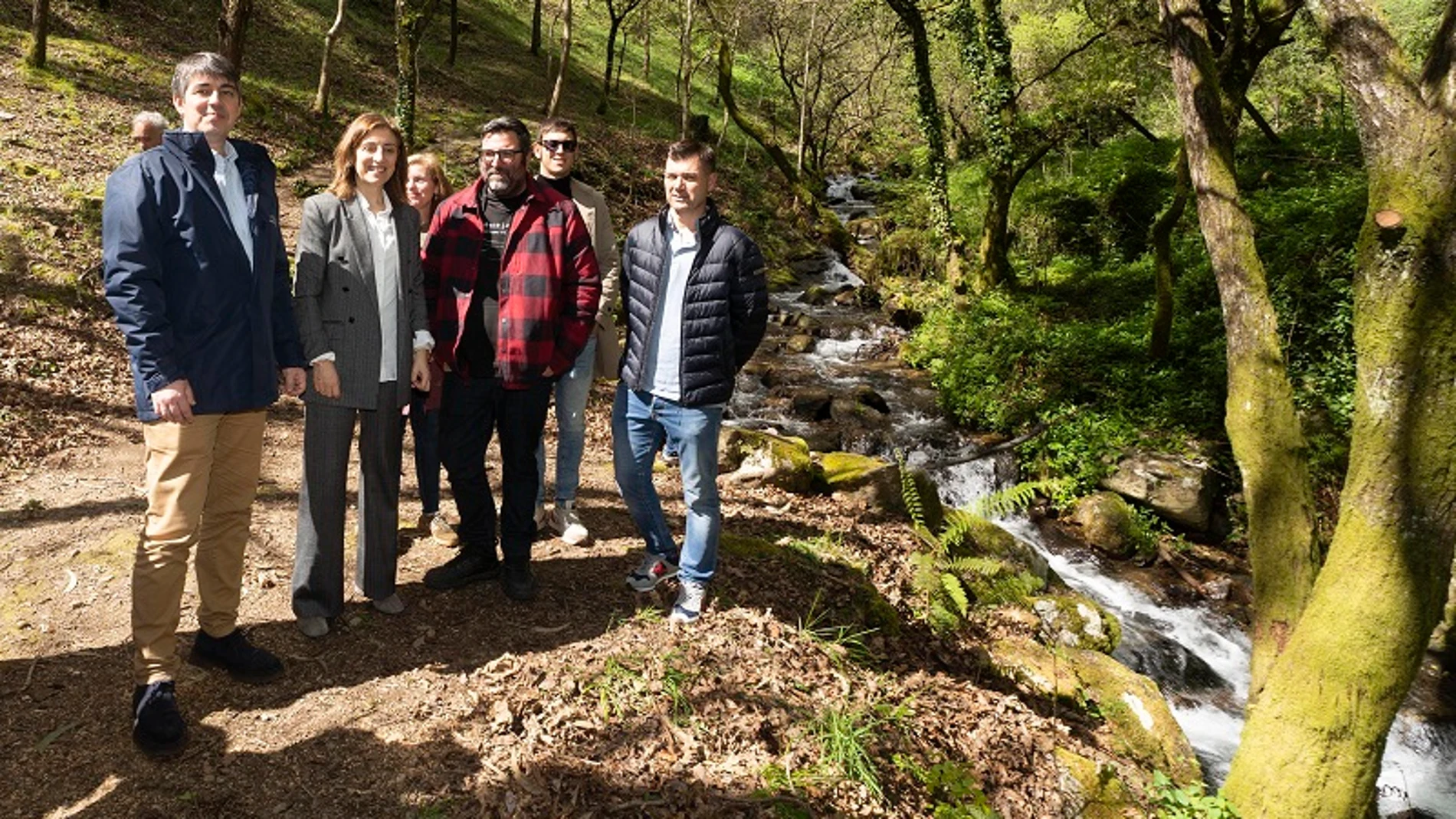 La conselleira de Medio Ambiente e Cambio Climático, Ángeles Vázquez, hoy, en Moaña (Pontevedra).